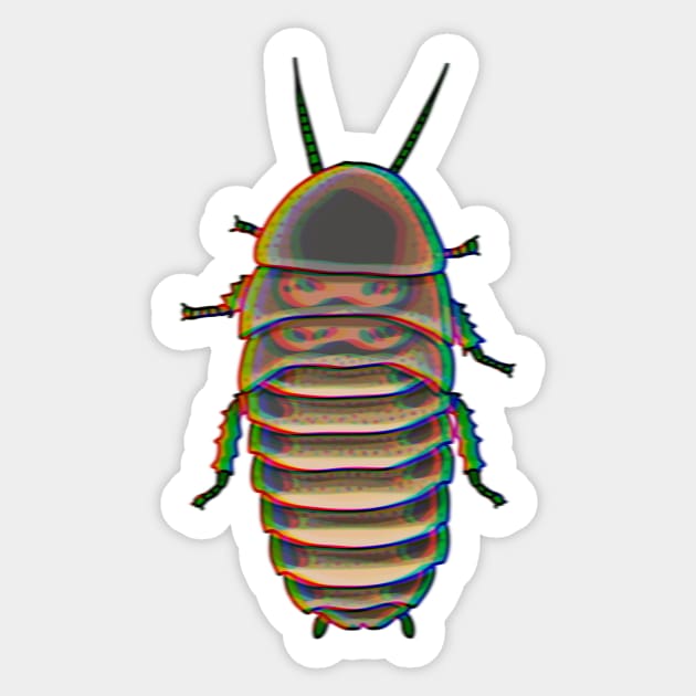 Chromatic Dubia Cockroach (Blaptica dubia) Sticker by Artbychb